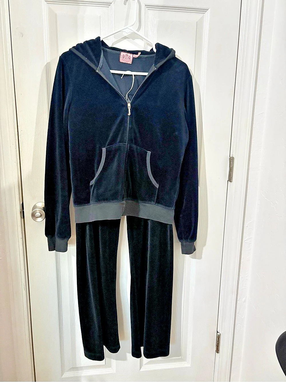 Y2K Juicy Couture Velour Tracksuit Black XL